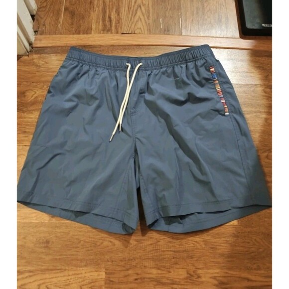 Wowie Mens Nomad Hybrid Athletic Shorts Blue Aztec Size XL Hiking Running - Picture 1 of 7